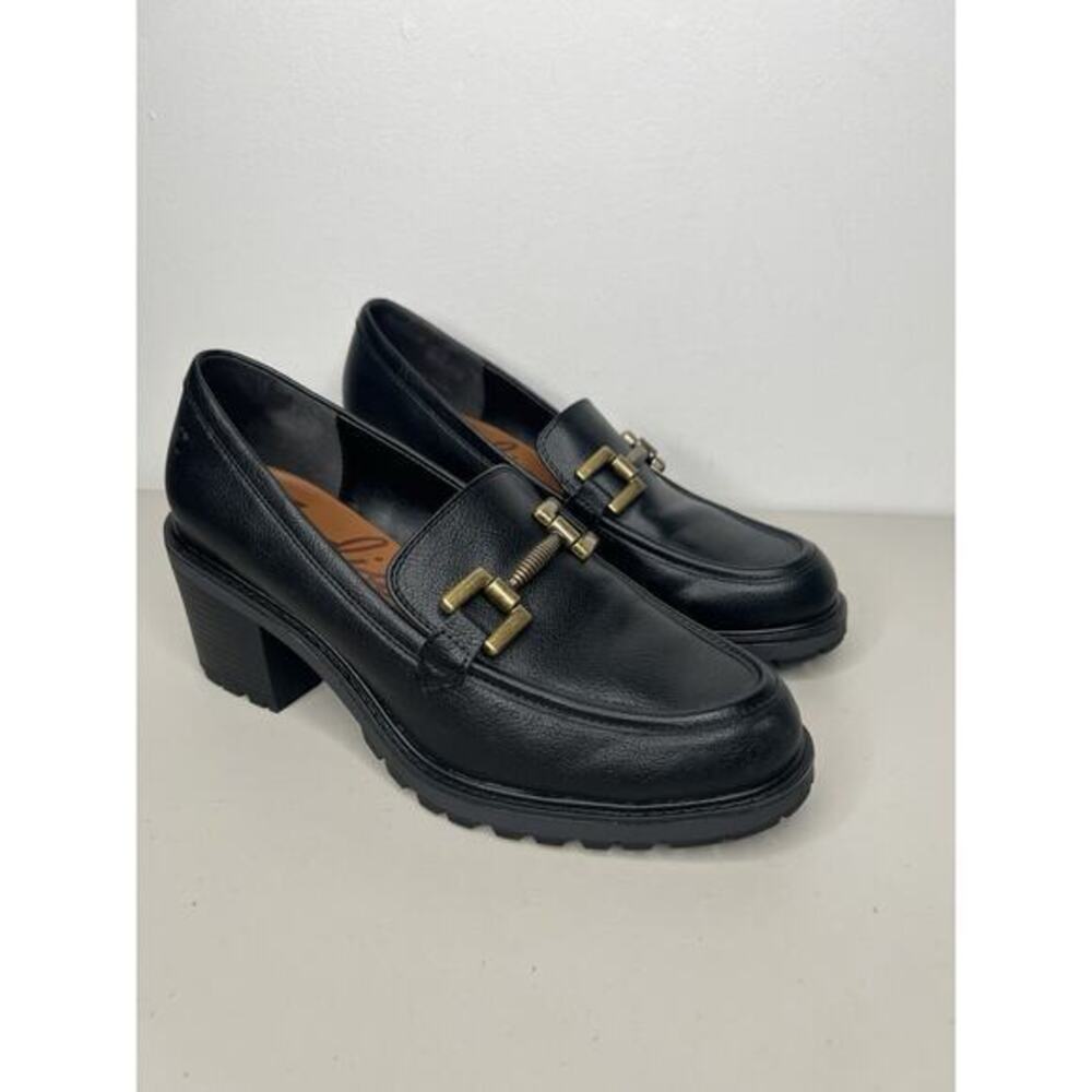 Zodiac Gemma Loafers Black Stacked Heel Women’s Size 10